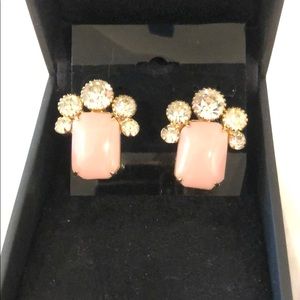 Vintage Pink Clip On Costume Earrings